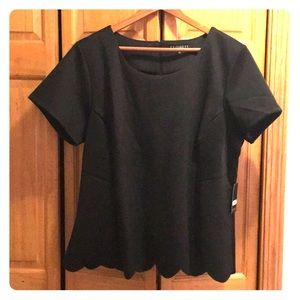 Eloquii Black Peplum Top - NWT